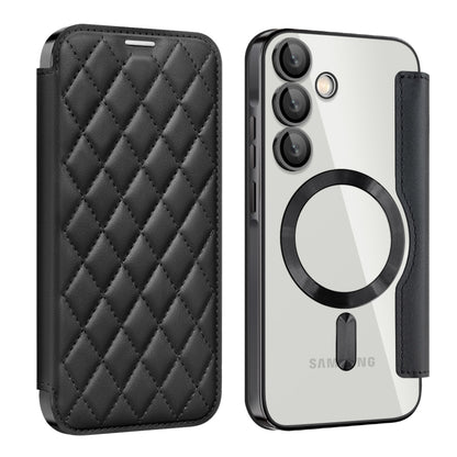 Shield MagSafe RFID Anti-theft Rhombus Leather Phone Case, For Samsung Galaxy A56 5G�������������...