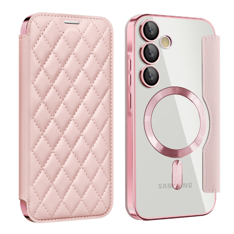 Shield MagSafe RFID Anti-theft Rhombus Leather Phone Case, For Samsung Galaxy A56 5G�������������...