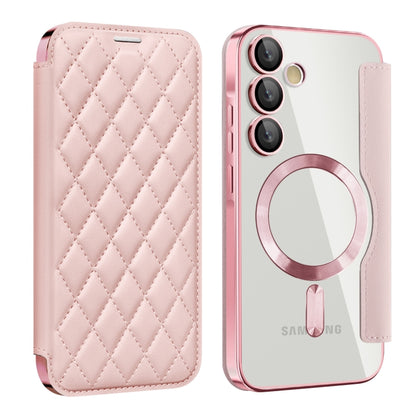 Shield MagSafe RFID Anti-theft Rhombus Leather Phone Case, For Samsung Galaxy A56 5G�������������...
