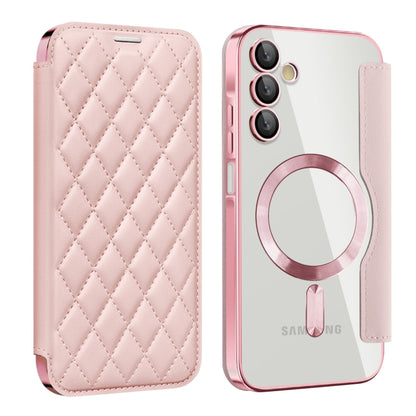 Shield MagSafe RFID Anti-theft Rhombus Leather Phone Case, For Samsung Galaxy A56 5G�������������...