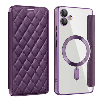 Shield MagSafe RFID Anti-theft Rhombus Leather Phone Case, For Samsung Galaxy A56 5G�������������...