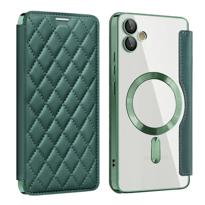 Shield MagSafe RFID Anti-theft Rhombus Leather Phone Case, For Samsung Galaxy A56 5G�������������...