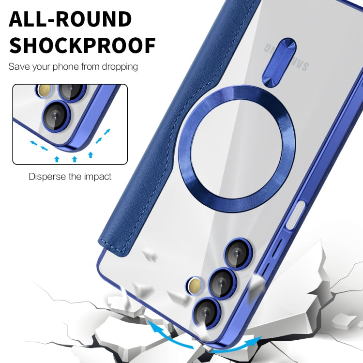 Shield MagSafe RFID Anti-theft Rhombus Leather Phone Case, For Samsung Galaxy A05s���������������...