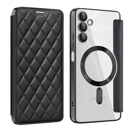 Shield MagSafe RFID Anti-theft Rhombus Leather Phone Case, For Samsung Galaxy A05s���������������...