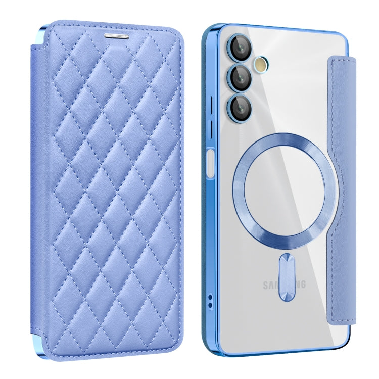 Shield MagSafe RFID Anti-theft Rhombus Leather Phone Case, For Samsung Galaxy A05s���������������...