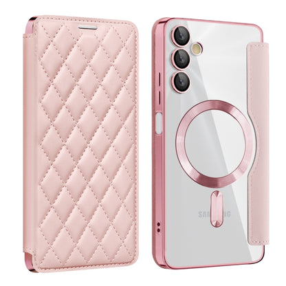 Shield MagSafe RFID Anti-theft Rhombus Leather Phone Case, For Samsung Galaxy A05s���������������...