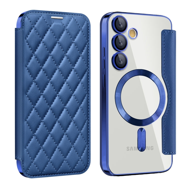 Shield MagSafe RFID Anti-theft Rhombus Leather Phone Case, For Samsung Galaxy A56 5G�������������...