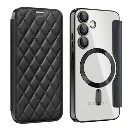 Shield MagSafe RFID Anti-theft Rhombus Leather Phone Case, For Samsung Galaxy A56 5G�������������...