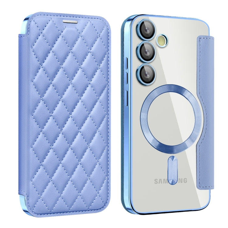 Shield MagSafe RFID Anti-theft Rhombus Leather Phone Case, For Samsung Galaxy A56 5G�������������...