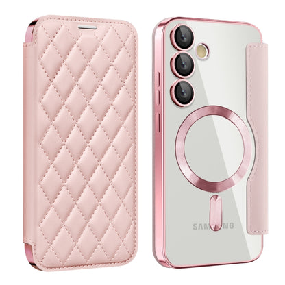 Shield MagSafe RFID Anti-theft Rhombus Leather Phone Case, For Samsung Galaxy A56 5G�������������...