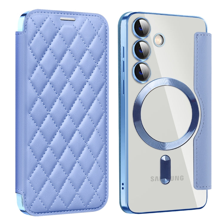 Shield MagSafe RFID Anti-theft Rhombus Leather Phone Case, For Samsung Galaxy A56 5G�������������...
