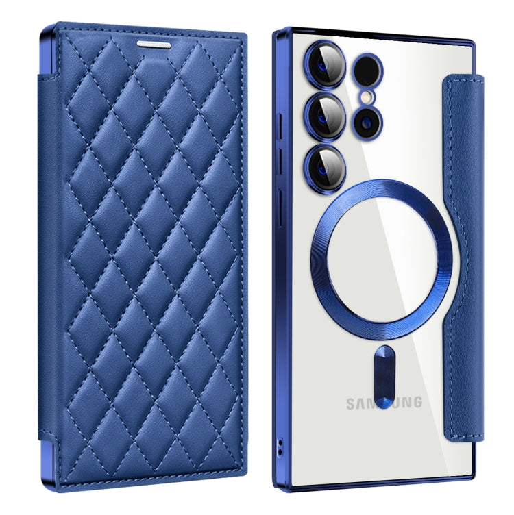 Shield MagSafe RFID Anti-theft Rhombus Leather Phone Case, For Samsung Galaxy A56 5G�������������...