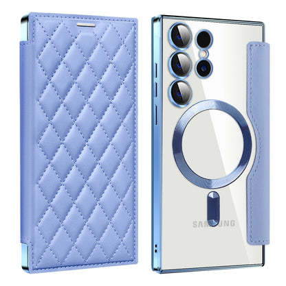 Shield MagSafe RFID Anti-theft Rhombus Leather Phone Case, For Samsung Galaxy A56 5G�������������...