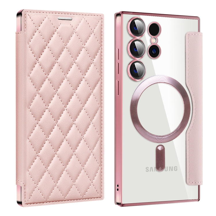 Shield MagSafe RFID Anti-theft Rhombus Leather Phone Case, For Samsung Galaxy A56 5G�������������...