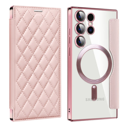 Shield MagSafe RFID Anti-theft Rhombus Leather Phone Case, For Samsung Galaxy A56 5G�������������...