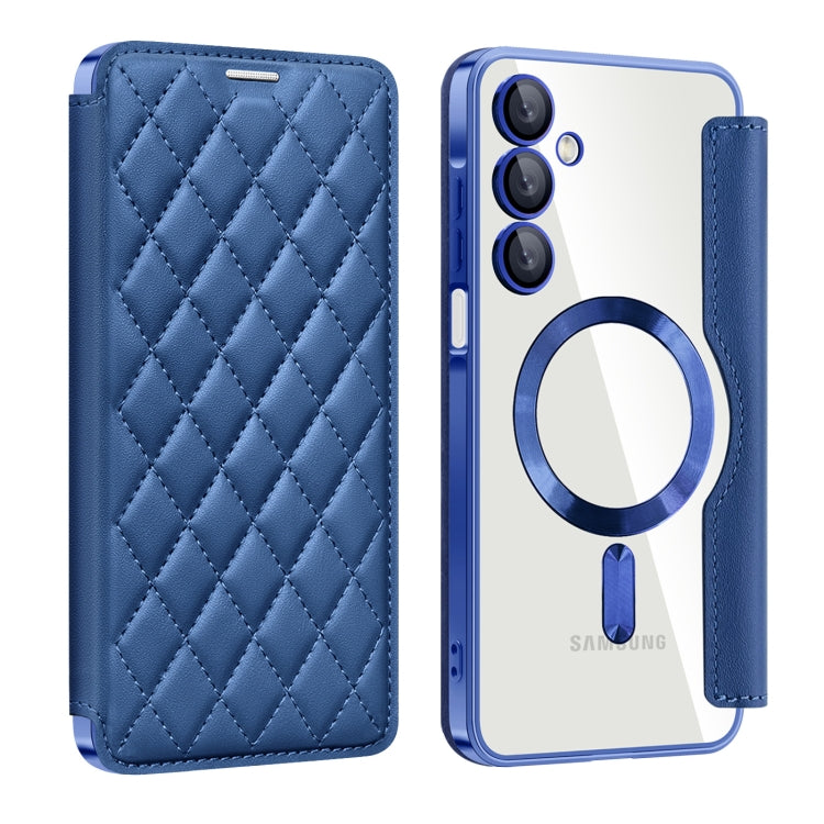 Shield MagSafe RFID Anti-theft Rhombus Leather Phone Case, For Samsung Galaxy A56 5G�������������...