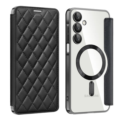 Shield MagSafe RFID Anti-theft Rhombus Leather Phone Case, For Samsung Galaxy A56 5G�������������...