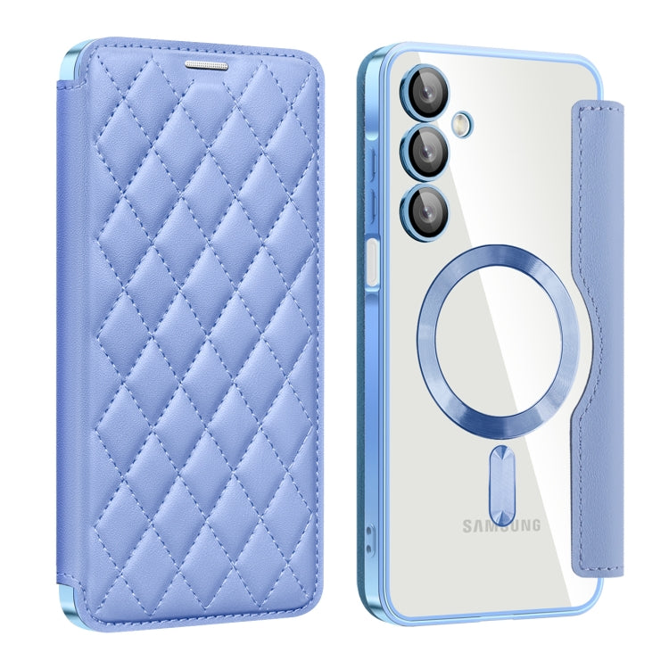 Shield MagSafe RFID Anti-theft Rhombus Leather Phone Case, For Samsung Galaxy A56 5G�������������...