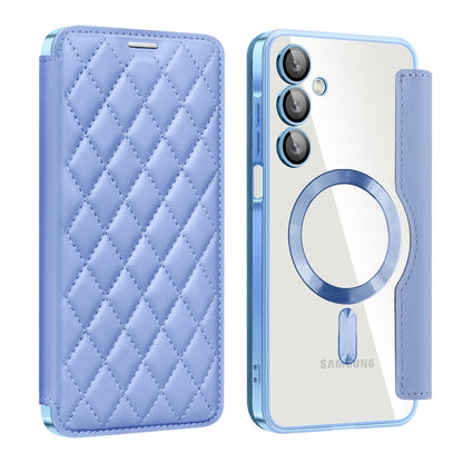Shield MagSafe RFID Anti-theft Rhombus Leather Phone Case, For Samsung Galaxy A56 5G�������������...