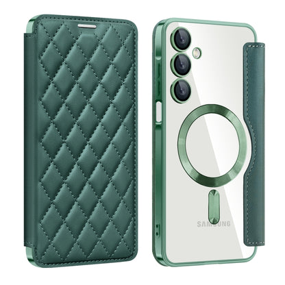 Shield MagSafe RFID Anti-theft Rhombus Leather Phone Case, For Samsung Galaxy A56 5G�������������...