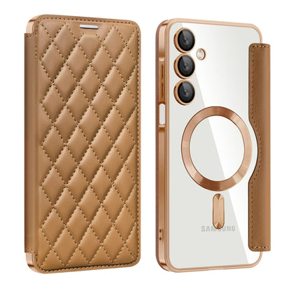 Shield MagSafe RFID Anti-theft Rhombus Leather Phone Case, For Samsung Galaxy A56 5G�������������...