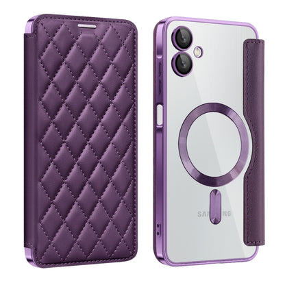 Shield MagSafe RFID Anti-theft Rhombus Leather Phone Case, For Samsung Galaxy A56 5G�������������...