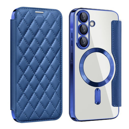 Shield MagSafe RFID Anti-theft Rhombus Leather Phone Case, For Samsung Galaxy A56 5G�������������...