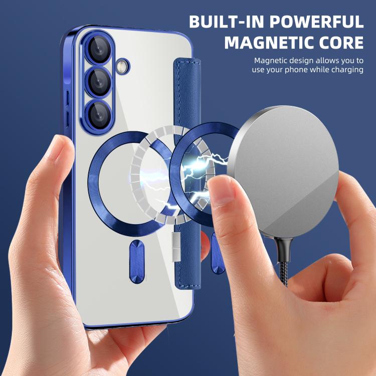 Shield MagSafe RFID Anti-theft Rhombus Leather Phone Case, For Samsung Galaxy A56 5G�������������...