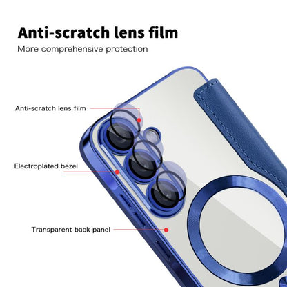 Shield MagSafe RFID Anti-theft Rhombus Leather Phone Case, For Samsung Galaxy A56 5G�������������...