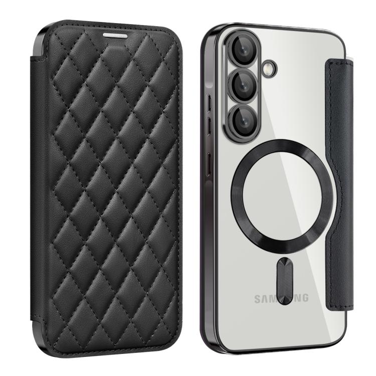 Shield MagSafe RFID Anti-theft Rhombus Leather Phone Case, For Samsung Galaxy A56 5G�������������...