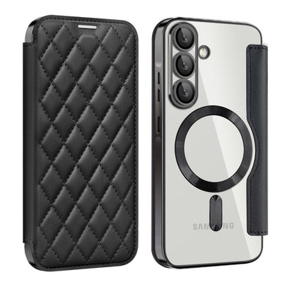 Shield MagSafe RFID Anti-theft Rhombus Leather Phone Case, For Samsung Galaxy A56 5G�������������...