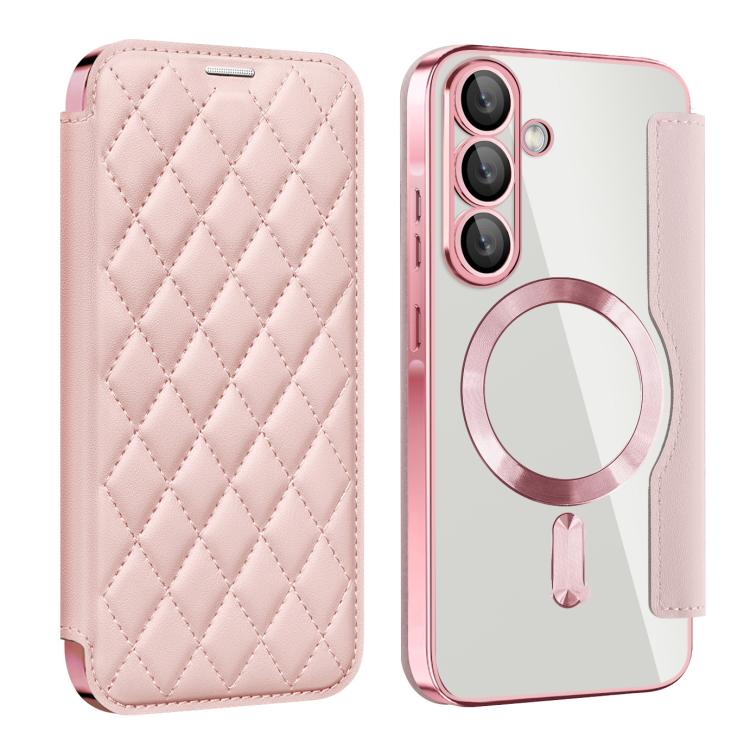Shield MagSafe RFID Anti-theft Rhombus Leather Phone Case, For Samsung Galaxy A56 5G�������������...
