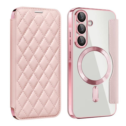 Shield MagSafe RFID Anti-theft Rhombus Leather Phone Case, For Samsung Galaxy A56 5G�������������...