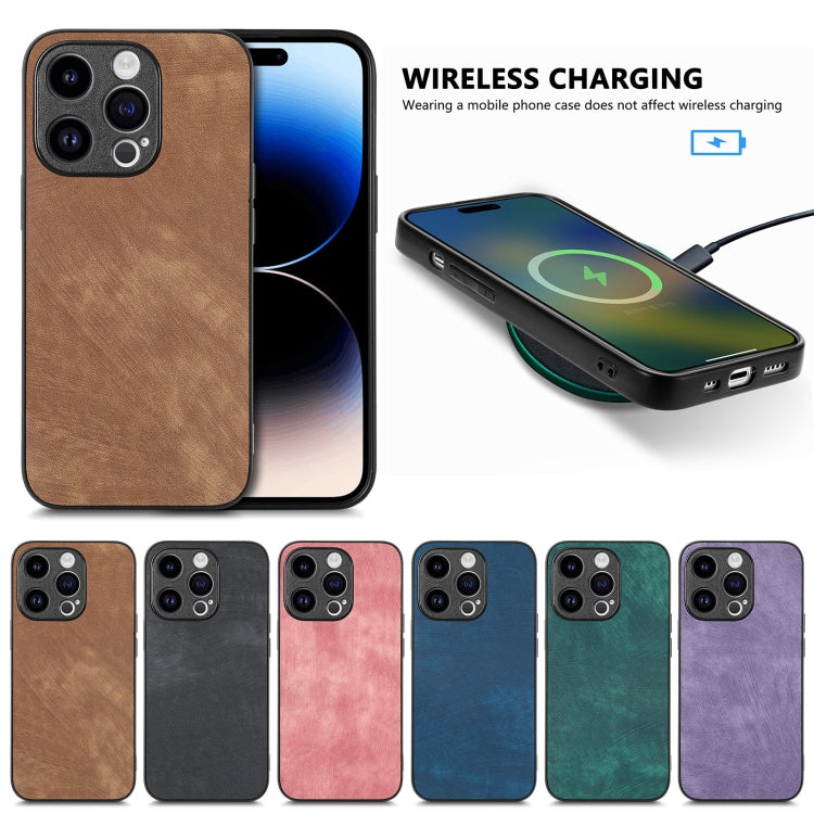 Vintage Leather PC Back Cover Phone Case, For iPhone 13 mini, For iPhone 12, For iPhone 12 Pro Ma...