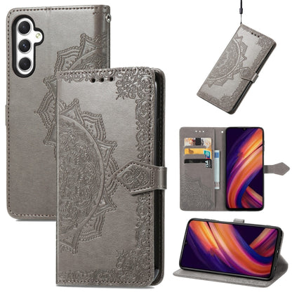 Mandala Flower Embossed Leather Phone Case