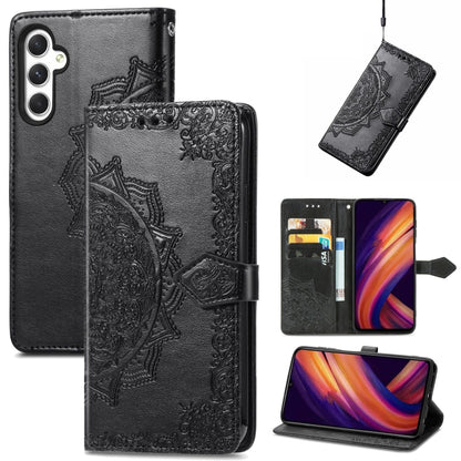 Mandala Flower Embossed Leather Phone Case