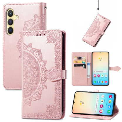 Mandala Flower Embossed Leather Phone Case