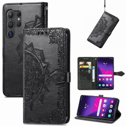 Mandala Flower Embossed Leather Phone Case