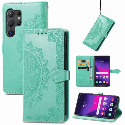 Mandala Flower Embossed Leather Phone Case