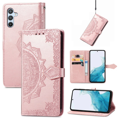 Mandala Flower Embossed Leather Phone Case