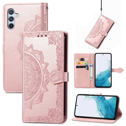 Mandala Flower Embossed Leather Phone Case