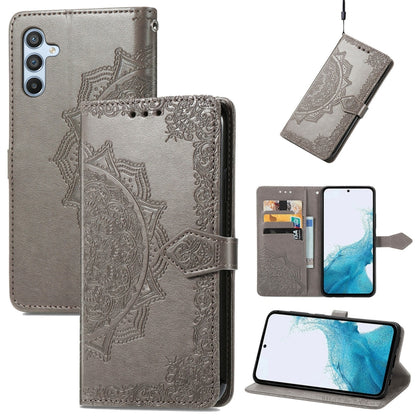 Mandala Flower Embossed Leather Phone Case