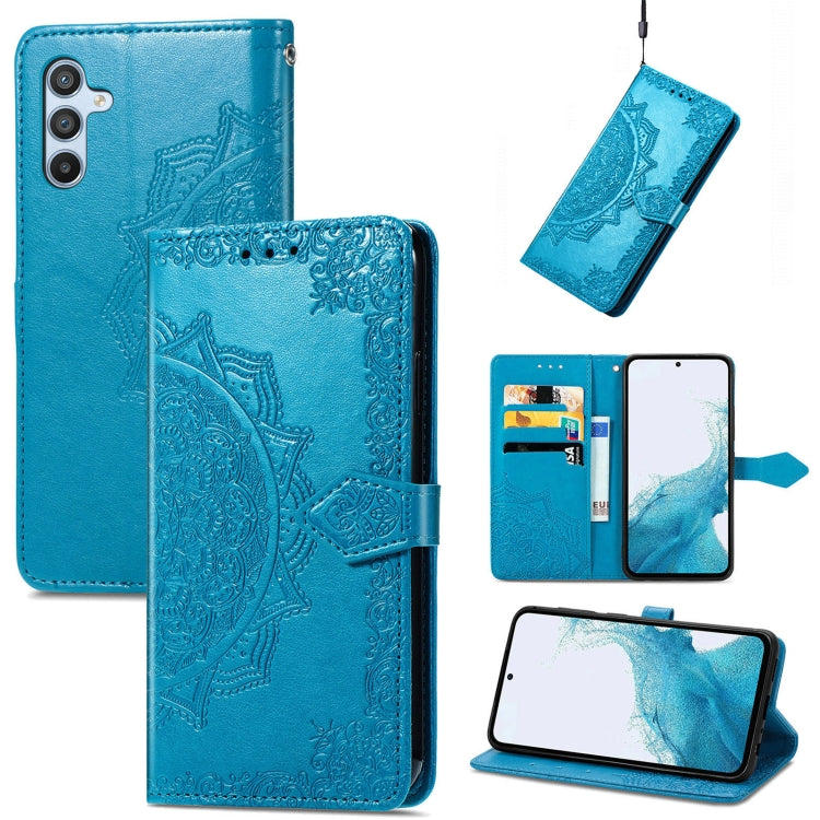 Mandala Flower Embossed Leather Phone Case