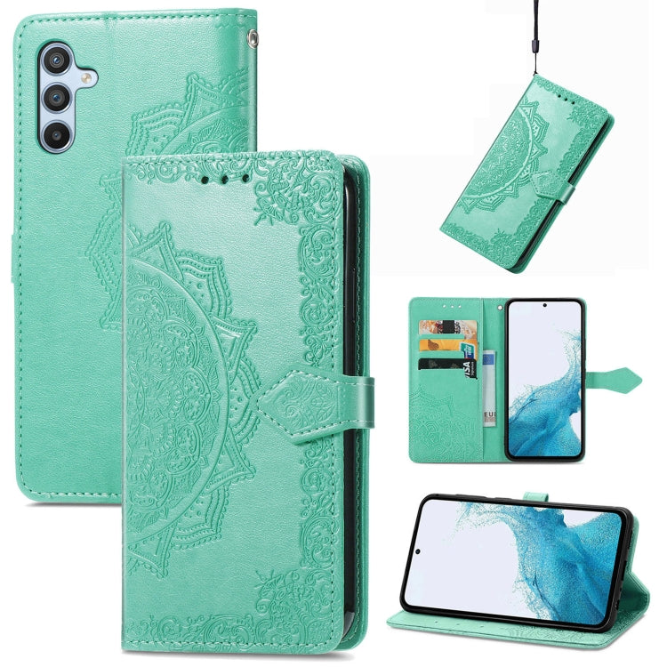 Mandala Flower Embossed Leather Phone Case