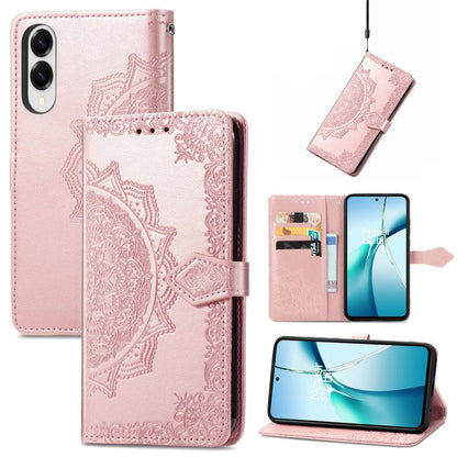 Mandala Flower Embossed Leather Phone Case