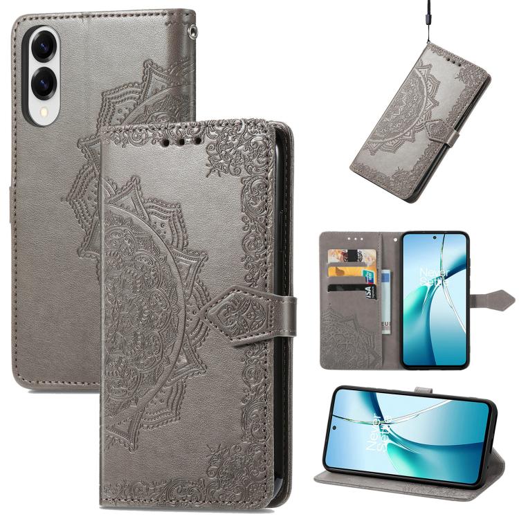 Mandala Flower Embossed Leather Phone Case