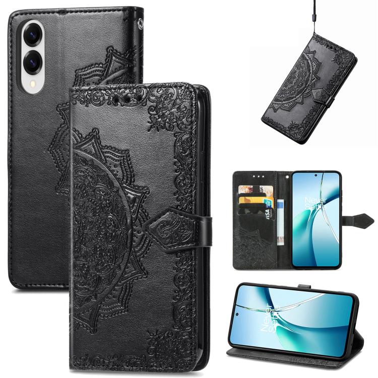 Mandala Flower Embossed Leather Phone Case