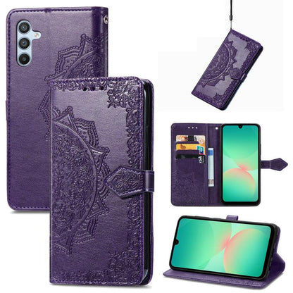 Mandala Flower Embossed Leather Phone Case