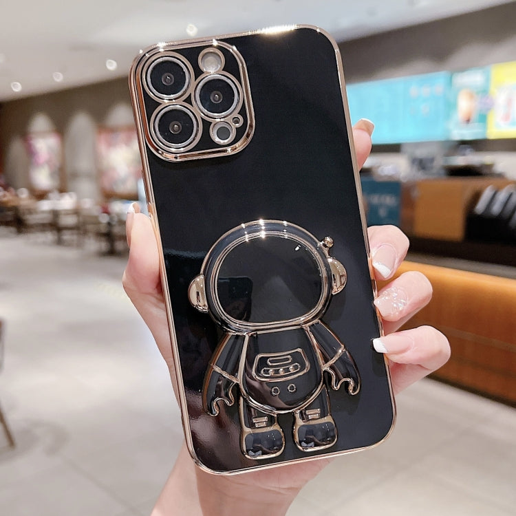Electroplating Astronaut Holder Phone Case, For iPhone 16 Pro Max, For iPhone 16 Pro�������������...