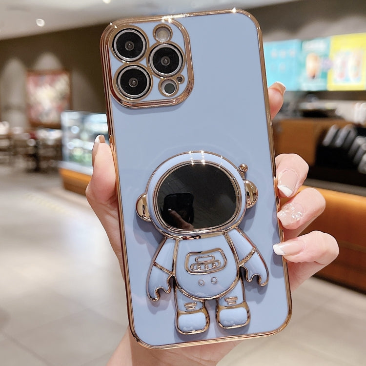Electroplating Astronaut Holder Phone Case, For iPhone 16 Pro Max, For iPhone 16 Pro�������������...